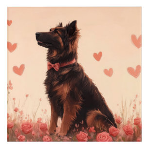 Anatolian Shepherd with Roses - Valentine's Day Acrylic Print