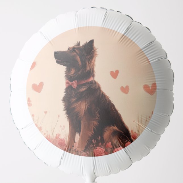 Anatolian Shepherd with Roses - Valentine's Day Balloon (Front)