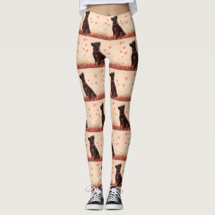 Anatolian Shepherd with Roses - Valentine's Day Leggings