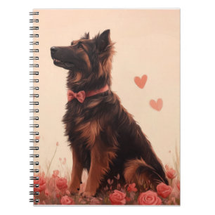 Anatolian Shepherd with Roses - Valentine's Day Notebook