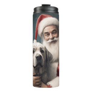 Anatolian Shepherd with Santa Claus Christmas Thermal Tumbler