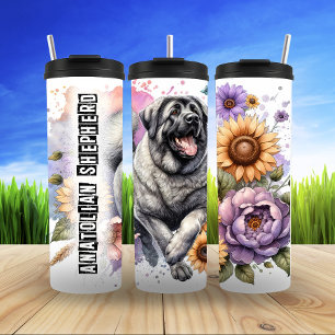 Anatolian Shepherd's Floral Watch Thermal Tumbler