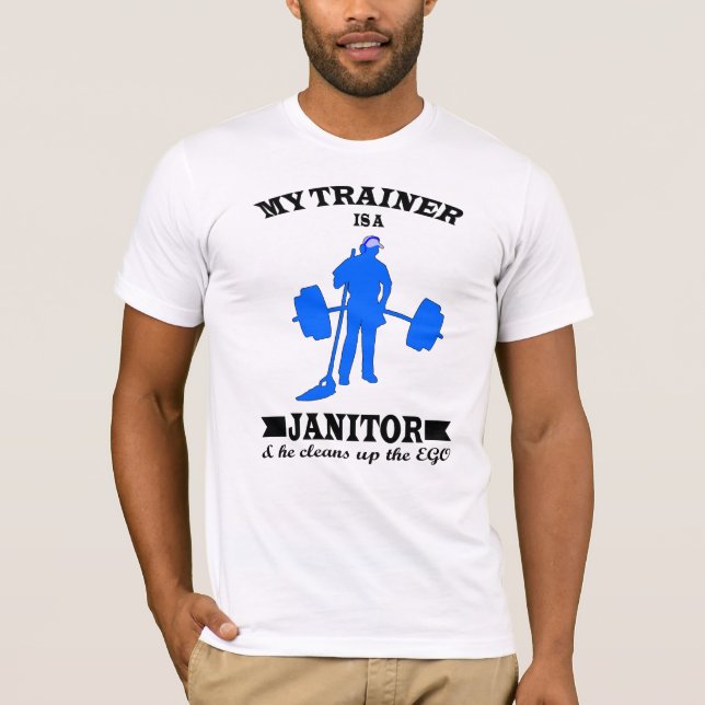 Anatoly-my trainer is janitor-funny gym prank T-Shirt (Front)