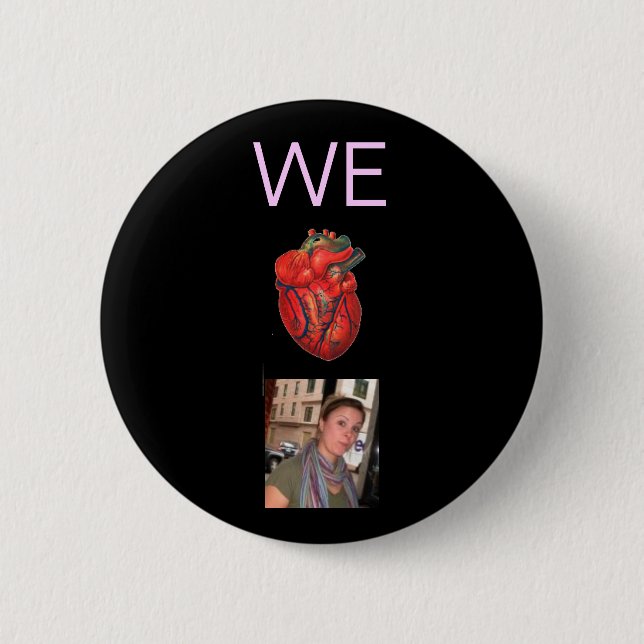 Anatomic Heart Casey Pinback Button (Front)