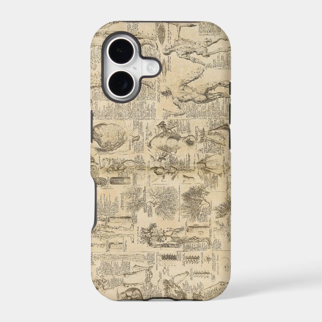Anatomical Chart from Cyclopaedia 1728 Iphone Case (Back)