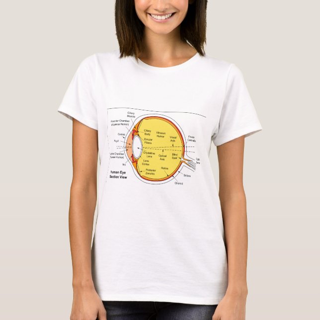 Anatomical Diagram of the Human Eye Ball T-Shirt (Front)