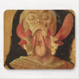 Anatomical drawing of the head mouse pad