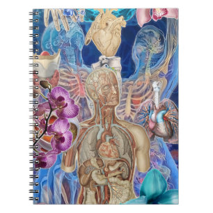 Anatomical Flora: A Blueprint in Bloom Notebook