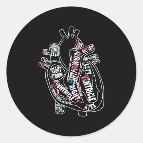 Anatomical He Cardiac Nurse P Of He Cardiac Nurse Classic Round Sticker