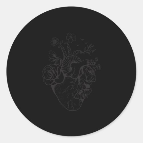 Anatomical He Cardiac Nurse Student Classic Round Sticker