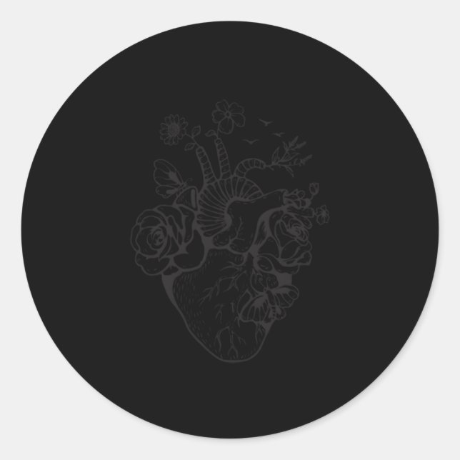Anatomical He Cardiac Nurse Student Classic Round Sticker (Front)