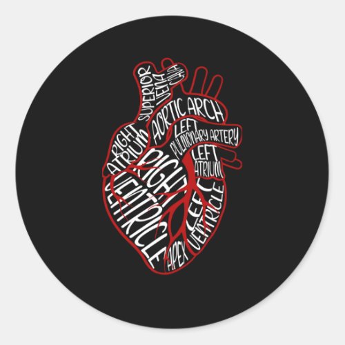 Anatomical He Medical P Of He For Cardiologist Classic Round Sticker