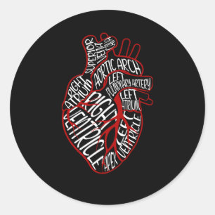 Anatomical He Medical P Of He For Cardiologist Classic Round Sticker