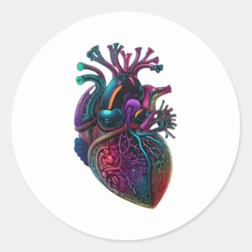 Anatomical Heart  3 Classic Round Sticker