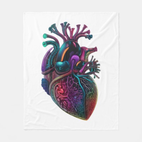 Anatomical Heart  3 Fleece Blanket