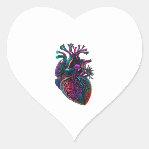 Anatomical Heart  3 Heart Sticker