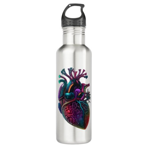 Anatomical Heart  3 Stainless Steel Water Bottle