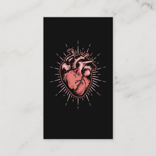 Anatomical Heart Anatomy Art Cardiology Business Card