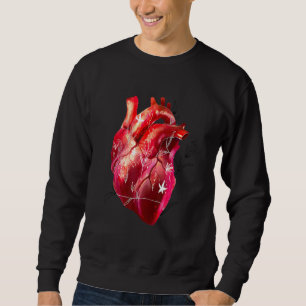 Anatomical Heart And Flowers Cardiologist Design Sweatshirt