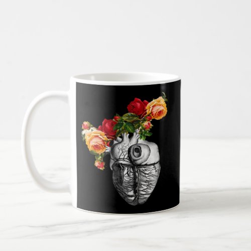 Anatomical Heart And Flowers Show Your Love Coffee Mug