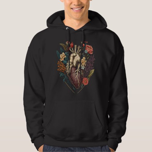 Anatomical Heart And Flowers Show Your Love For Wo Hoodie