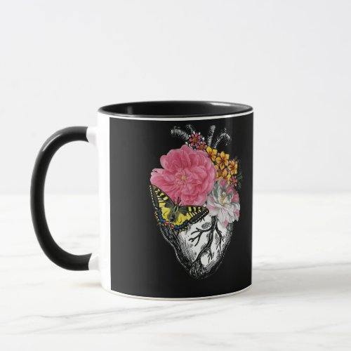 Anatomical Heart And Flowers Show Your Love Mug