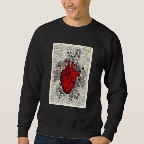 Anatomical Heart And Flowers Show Your Love Women  Sweatshirt
