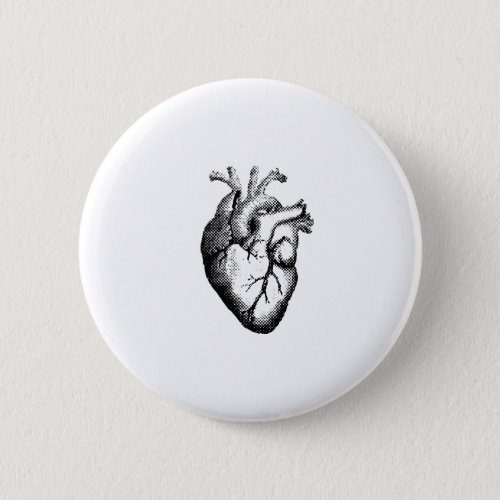 Anatomical Heart Badge Button