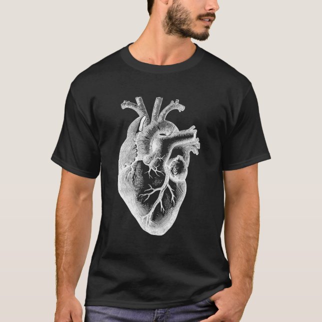 Anatomical Heart Biology Science Hoodie T-Shirt (Front)