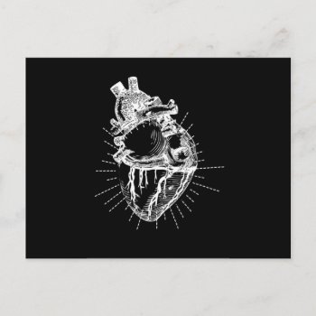 Anatomical Heart Black & White Collection Postcard by Botuqueandco at Zazzle