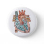Anatomical Heart, Cardiac ICU Nurse Gift Button