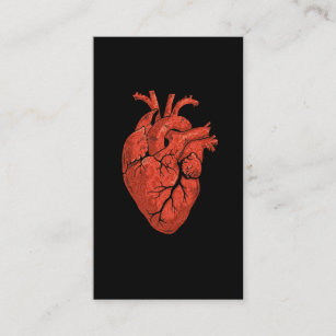 Anatomical Heart Cardiology Art Business Card