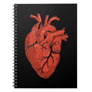Anatomical Heart Cardiology Art Notebook