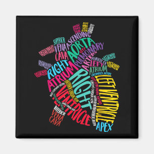 Anatomical Heart Design Cardiac Cardiovascular Icu Magnet