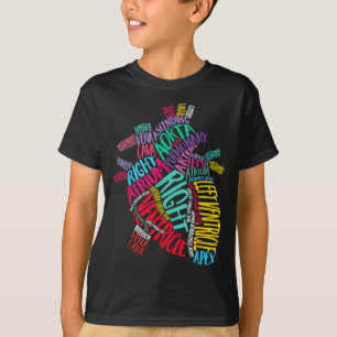 Anatomical Heart Design Cardiac Cardiovascular Icu T-Shirt