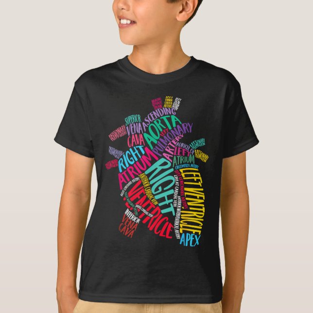 Anatomical Heart Design Cardiac Cardiovascular Icu T-Shirt (Front)