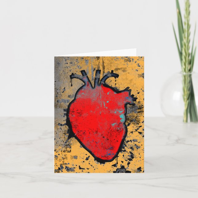 anatomical heart holiday card (Front)