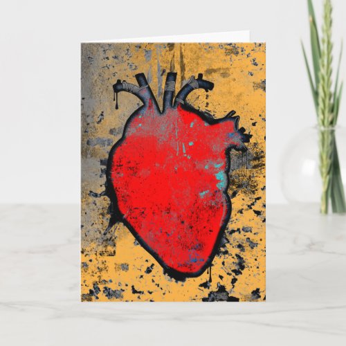 anatomical heart holiday card