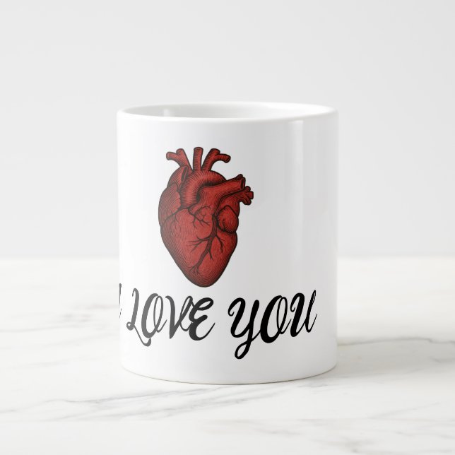 Anatomical Heart "I Love You" Mug  (Front)