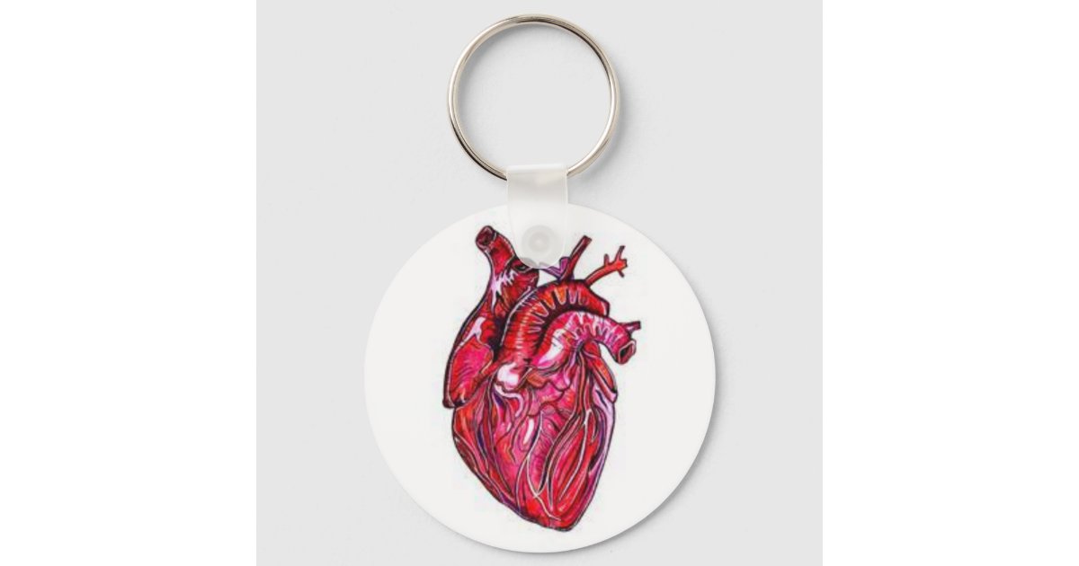Anatomical Heart Key Chain | Zazzle