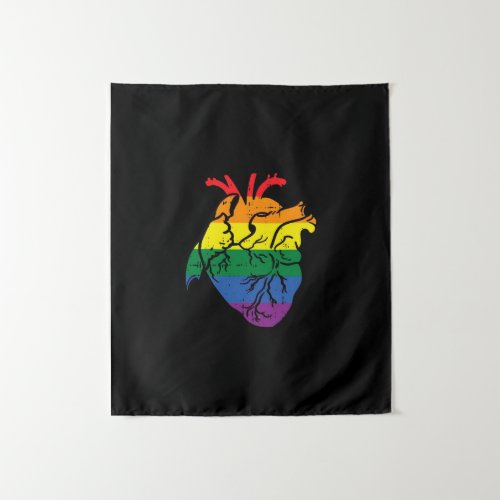Anatomical Heart LGBT_ Tapestry
