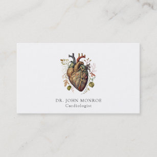 Anatomical Heart Medical Cardiology Business Card
