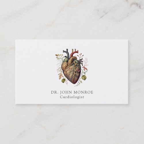 Anatomical Heart Medical Cardiology Business Card