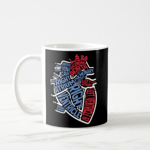 Anatomical Heart Medical Parts Cardiologist Surgeo Coffee Mug