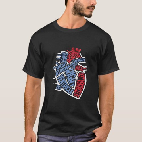 Anatomical Heart Medical Parts Cardiologist Surgeo T_Shirt
