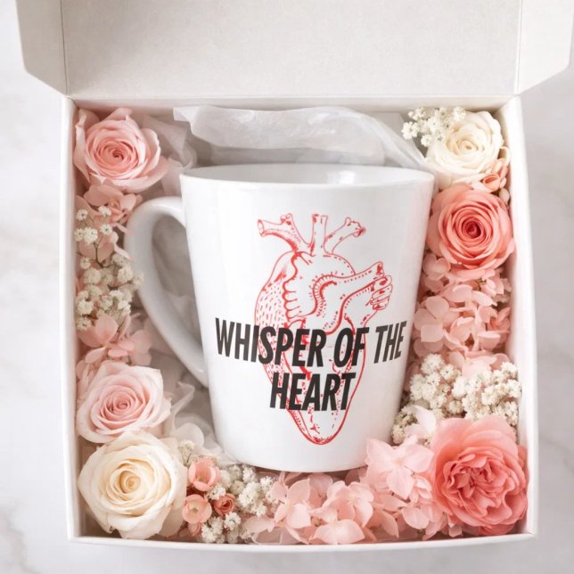    Anatomical Heart Minimalist Latte Mug - Whisper (Creator Uploaded)