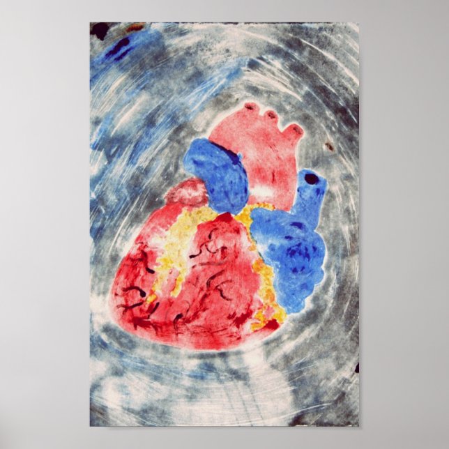 Anatomical Heart Monotype Poster (Front)