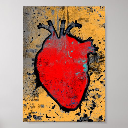 anatomical heart poster