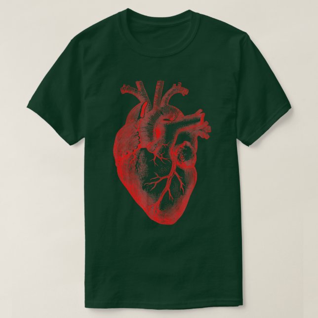 Anatomical Heart Spreading Love Artsy Valentine Gi T-Shirt (Design Front)