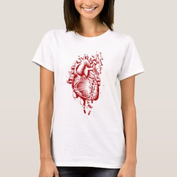 Anatomical Heart T-shirt Women's Tee Shirt by lildaveycross at Zazzle
